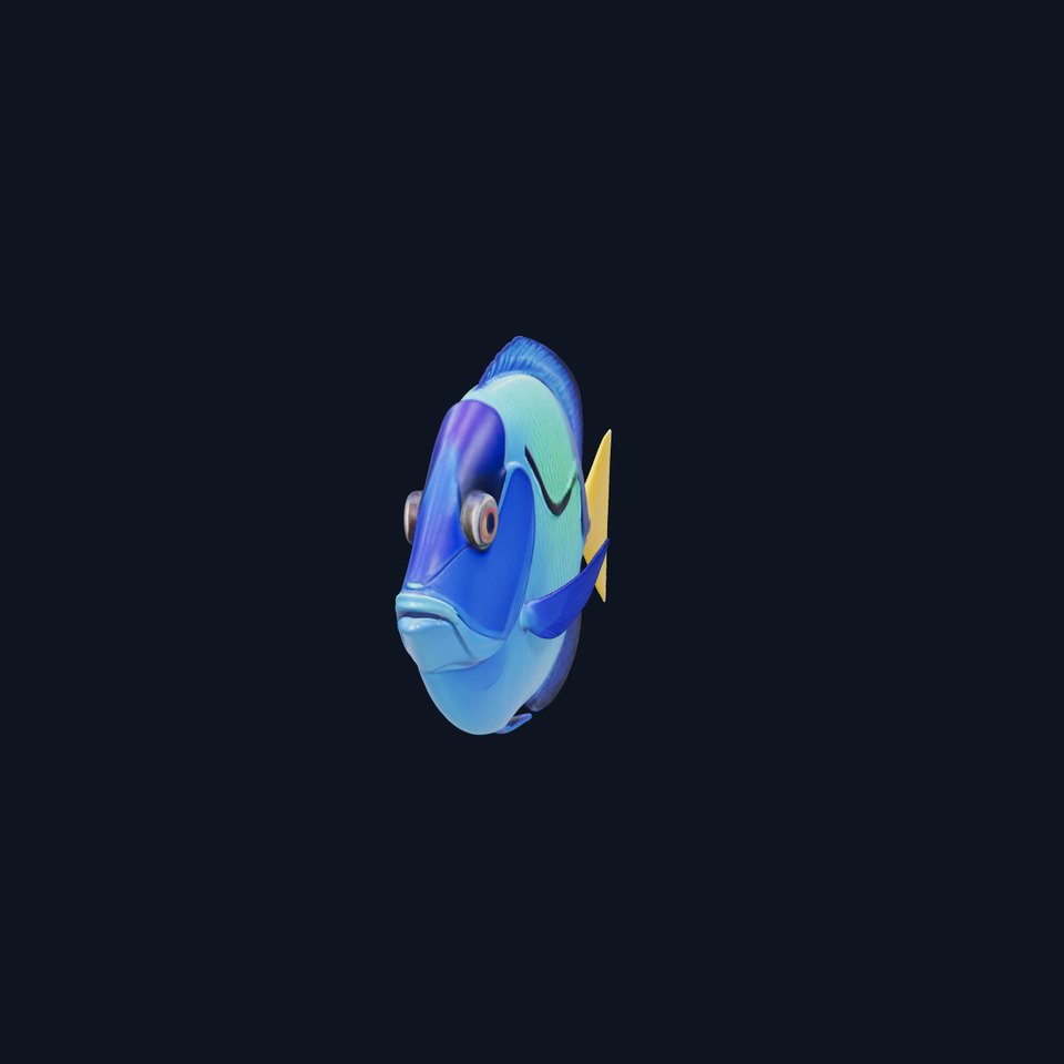 Blue Tang Fish model pack